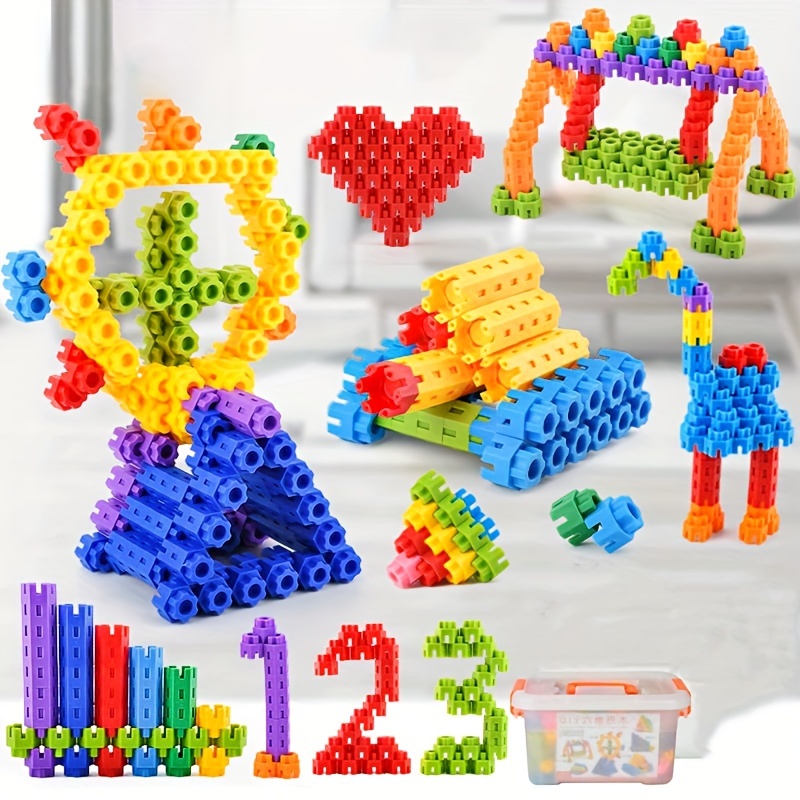 Hexagonal Puzzle Building Blocks Set for Kids